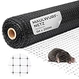 STREND PRO Maulwurfnetz 1m x 200m | Maschenbreite 16x16 mm | Laubschutznetz | Rasen Maulwurfgitter | Maulwurfschutz | Unter Rasen | Rasenschutzgitter