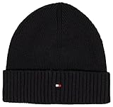 Tommy Hilfiger Herren Strickmütze Essential Wintermütze, Schwarz (Black), Onesize