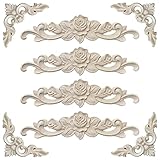 XSHAO® 8 Stück Holz Ornamente, Holzornamente für Möbel...