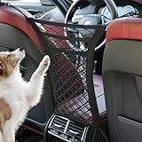 FainFun Autositz Organizer Netztasche, 3 Lagen Auto Rücksitz Netz mit 2 Taschen, Auto Sicherheitsnetz für Hunde, Erweitern Sie den Speicherplatz, Vermeiden Sie Störungen durch Haustiere/Kinder