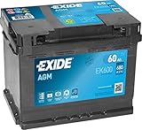 EXIDE AGM PKW Starter-Batterie, Schwarz