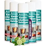 HOTREGA Kaminscheibenreiniger 5x 300ml | Selbsttägiger Kaminglasreiniger | Löst Ruß, Rauchharz & Fett selbsttätig und rückstandsfrei