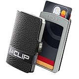 I-CLIP Original Mini Wallet mit Geldklammer | Slim Wallet | Kleiner Geldbeutel | Portemonnaie | Kartenetui | Pure Schwarz