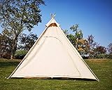 Outdoor 2M Leinwand Camping Pyramide Tipi Zelt Erwachsene große indische Tipi Zelt für 2~3 Personen