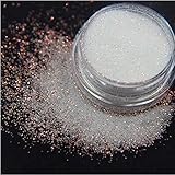 Schimmernder weißer Regenbogen-Nagel-Glitzer, holografisch, glänzend, Zuckernagel, Glitzer, Süßigkeiten-Mantel, Puder, Zucker-Beschichtung, Effekt, Puder, Nagelpigment-Puder, Nagelkunst-Dekorationen