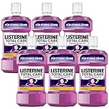 LISTERINE Total Care Zahn-Schutz (6 x 600 ml), schützende Mundspülung gegen Karies mit 6 in 1 Wirkung, Rundumschutz für starke Zähne