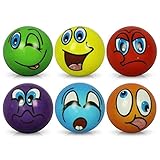 HC-Handel 6 x Stressball Streßball Knautschball Antistressball lustige Gesichter Softball Sortiert 6 cm