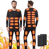 Yahbrra Herren Winter Beheizbare Kleidung: mit 2 Powerbank...