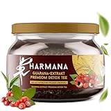 Harmana Guarana-Extrakt Hochwertig Detox-Tee - 150g, Mate-Grüner-Guarana Tee, Sinameki, Rosmarin, Leinsamen, Kirschstiele, Stevia, Zimt, Brennesselsamen und mehr – für 60 Tags