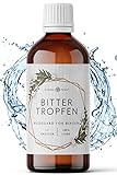 Bitterstoffe Tropfen mit praktischem Dropper-Verschluss | 100ml Bittertropfen nach Hildegard von Bingen | 15 Bitterkräuter