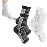 HOKUTO 2 Paar/4 Paare Tieberg Orthopädische Kompressionssocken Für Herren Und Damen Orthoback Socken Kompressionsstrümpfe(as3, numeric, numeric_40, numeric_46, regular, regular, 2 Paar- Schwarz+Weiß)