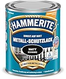 AkzoNobel (DIY HAMMERITE) Metall-Schutzlack Matt Schwarz 0,250 L, 5134931, 250 ml (1er Pack)