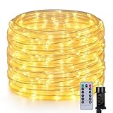 OxyLED LED Lichterschlauch Außen 20m 300 LEDs - Lichterschlauch Aussen IP44 Wasserfest 7 Modi Dimmbar per Fernbedienung Led Schlauch Outdoor für Garten, Party, Hochzeit & Innen Außen Dekoration