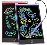 TECJOE 2-Pack LCD Schreibtablett, 10-Zoll buntes Doodle Board für Kinder, elektronische Zeichnung Tablet Zeichnung Pads, Geschenke für 3–6-Jährige (Rosa und Violett)