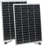 revolt Solarplatten: 2er-Set mobile monokristalline Solarmodule, 36 V, 150 W, MC4-komp. (Balkonkraftwerk-Solarpanel, Solarmodul für Balkonkraftwerk, Solarkonverter)