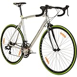 Galano 700C 28 Zoll Rennrad Vuelta Sti 4 Rahmengrößen 2 Farben, Rahmengrösse:59 cm, Farbe:grau/grün