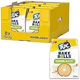 TUC Bake Rolls Knoblauch 8 x 150g I Knusprige Brotchips I...