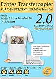 TransOurDream Echte Inkjet/Laser T-Shirt Transferpapier...