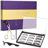 Magnetische Wimpern ohne Eyeliner Natürlich Look 3D Magnet Künstliche Wimpern mit Zange 3 Paare Wiederverwendbare Falsche Magnetic Eyelashes Wasserdichtem Langlebigem