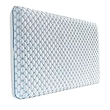 Iwacool Ultradünnes Kühlendes Memory Foam Kissen für Bauchschläfer und Rückenschläfer/Flaches Kopfkissen 2.75inch Bauchschläferkissen Stoffbezug Waschbar, Orthopädisches Kissen 40x60 zum Schlafen