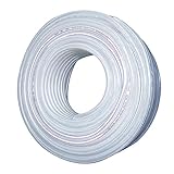 16 Mm (1/2 Zoll) Haushaltswasserrohr Hochdruck, Weiches, Hochelastisches Kunststoff-Gartenschlauchrohr – PVC Explosionsgeschützte, Flexible, Knickfreie Schlauchaufroller ( Color : Clear , Size : 30m )