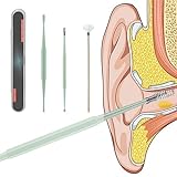 Ohrenschmalz Entferner, Ohrenreiniger, New Sicheres und Weiches 360 Grad Spirale Silikon Ohrreiniger, Ohrenreinigung für Kinder und Erwachsene, mit Aufbewahrungskiste