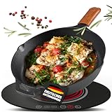 BBQ Ben Gusseisenpfanne Induktion [Feuerfest] Cast Iron Pan - leckere Röstaromen & knusprige Kruste, Grillpfanne Gusseisen, Eisenpfanne, Ofenfeste Pfanne, Antihaft-Bratpfanne, Gusspfanne Grill (26 cm)