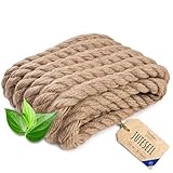 Creative Deco Juteseil | 10m Lang | 30mm Dick | Hanfseil Starke und Haltbare Tau Schnur | Verdreht Garn Kordel | Natürliche Braune Juteschnur | Seil für Tauwerk Tauziehen Handlauf