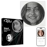 RingString- String Art Fadengemälde DIY | personalisiertes Geschenk | eigenes Bild als Garnportrait | Wunschmotiv | Wandbild (Maxi 50x50 cm)