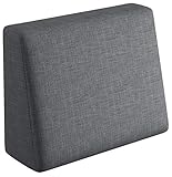 sunnypillow Palettenkissen mit abnehmbarem Bezug Kaltschaum Palettenauflage Palettenpolster Palettensofa Sitzkissen Rückenlehne Indoor Outdoor Seitenkissen 60x40x20/10cm Anthrazit