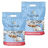 Tchibo Kaffeepads Vorratspack Maxipack, Feine Milde, 200 Stück – 2x 100 Pads (Kaffee, mild mit sanften Röstaromen), nachhaltig, geeignet für Senseo Maschinen