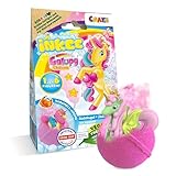 INKEE Surprise Galupy Unicorn | Einhorn Badebombe Kinder mit Überraschung, Badekugel 100g mit GALUPY Einhornfiguren, Karamellduft & Jojobaöl