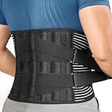 Stark Stützende Rückenstützgürtel Orthopädisch, Atmungsaktive Rückenbandage Herren Damen mit 6 Metallstützstangen, Verstellbar Rückengurt für Rückenschmerzen Ischias Bandscheibenvorfall Skoliose