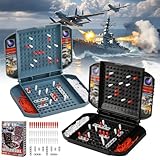YAOZUP Seeschlacht Spiel, Schiffe Versenken Spiel, Battleship Klassisches Brettspiel im Kleinformat, Schiffe Versenken Brettspiel, Strategie Brettspiel Seeschlacht Spielzeug für Kinder ab 4 Jahren
