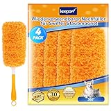 KEEPOW Wiederverwendbar Staubmagnet Nachfüllpack Kompatibel mit Swiffer Staubmagnet XXL & Swiffer Duster 360°Starter kit, Duster Nachfüllpack for Swiffer staubwedel, 4 Packungen