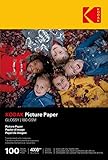 KODAK Picture Paper - Glänzendes Fotopapier, Pack mit 100...