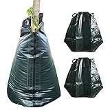 LNJ 2 Stück Bewässerungsbeutel Baumbewässerungssack - PE Baumbeutel Für Bäume - Bewässerungssack Zur Langzeit Bewässerungssystem - 75L UV Beständigem Tree Bag Freigabezeit Für 5-8 Stunden