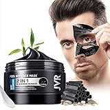 JVR Bambus Kohle Tiefreinigung Peel Off Maske, Schwarze Maske, Blackhead Maske für Poren Reinigen, Entfernt Mitesser, Öl Kontrolle 120ml