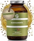 QIDOSHA® Hanfsamenöl Kapseln hochdosiert I 180 Stk im Glas I 2000 mg je Tagesportion I Hanfsamenöl kaltgepresst I Hanfsamenöl Kapseln 1000 mg je Kapsel I Omega 3 6 9 Kapseln hochdosiert