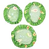 LAPYAPPE 3 Stück Wiederverwendbare Schüsselabdeckungen aus Baumwolle mit Elastischen Lebensmittelabdeckungen für Frischhaltetücher Abdeckung für Picknick und Familienessen