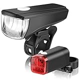 StVZO Zugelassen Fahrradlicht Set Batterie-Leuchtenset,...