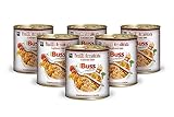 Buss Pasta Gerichte – Fusilli mit pikanter Arrabbiata Sauce - Fertiggerichte für die Mikrowelle – Schnelles Gericht mit Nudeln aus der Konserve - 6 x 800 g