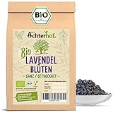 Lavendelblüten Bio getrocknet 250g | getrockneter Lavendel aus Frankreich | Bio-Lavendel-Tee | 100% natürlich - Lebensmittelqualität | aus kontrolliert biologischen Anbau | vom Achterhof