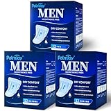 TIEJIANDAN Deo-Inkontinenzeinlagen für Männer für den Tag, 19,3 g, Herreneinlagen für Auslaufen, 3 Packungen mit 12 Stück, Schilde für Männer mit Geruchskontroll-Technologie und disscreetem