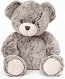 Uni-Toys - Teddybär, superweich (Dunkelbraun) - 24 cm (Höhe) - Plüsch-Bär, Teddy - Plüschtier, Kuscheltier