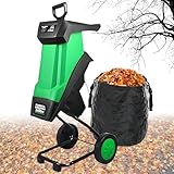 Gartenhäcksler 2400 W max.40 mm Aststärke Elektrisch 50 L Auffangbeutel Messerhäcksler Häcksler Schredder ideal für Garten und Hinterhof, Abfallreduzierung und Kompostierung