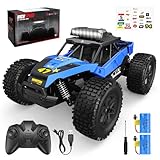 Kizeefun Ferngesteuertes Auto, RC Auto für Kinder mit LED Lichter, 20 km/h Ferngesteuert Offroad Buggy Fernsteue Rung Spielzeugauto, 2 Akku 50 Minuten Lange Laufzeit, Geschenk für Jungen Mädchen
