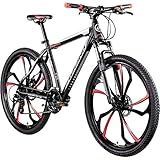 Galano Primal Mountainbike für Jugendliche und Erwachsene ab 165 cm Fahrrad Bike Hardtail 27,5 Zoll 650B mit Federgabel 24 Gänge (schwarz/rot, 48 cm)