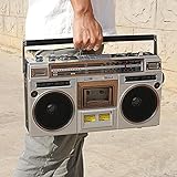 Tragbarer Bluetooth-Kassettenspieler – Retro-AM/FM-Radio und Recorder mit USB/SD-Schlitzen, AUX-Eingang, Kopfhöreranschluss, wandelt Kassetten in Digital um