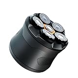 Glatzen Rasierer Herren, wasserdicht 6D Flexibler Glatzenrasierer LED Anzeige, Magnetische Schwebender Kopf, Nass und Trocken Glatzen Rasierer, USB-C-Anschluss, Elektrorasierer Herren (B)
